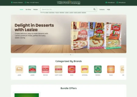 The Food Bazar — E-commerce project by Divelpar