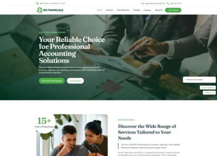 We Financials — Business Websites project by Divelpar
